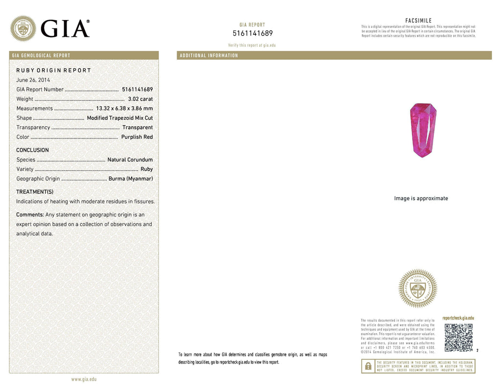 3.02 Kite Shape Ruby Pendant - David Gross Group