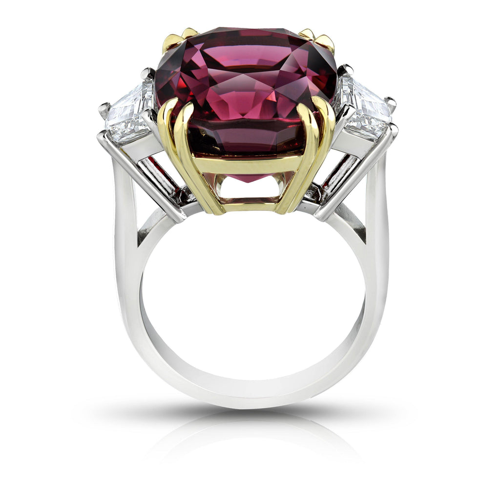 18.37 Carat Cushion Red Spinel and Diamond Ring - David Gross Group