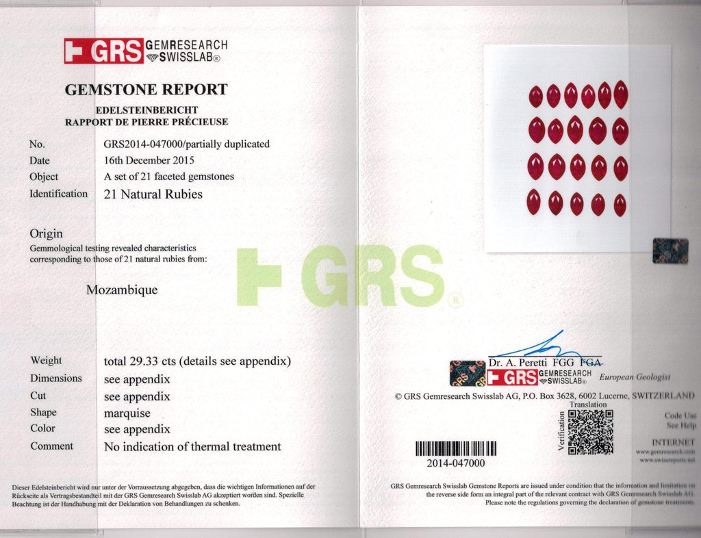 29.30 Carat Marquise Red Ruby and Diamond Necklace - David Gross Group