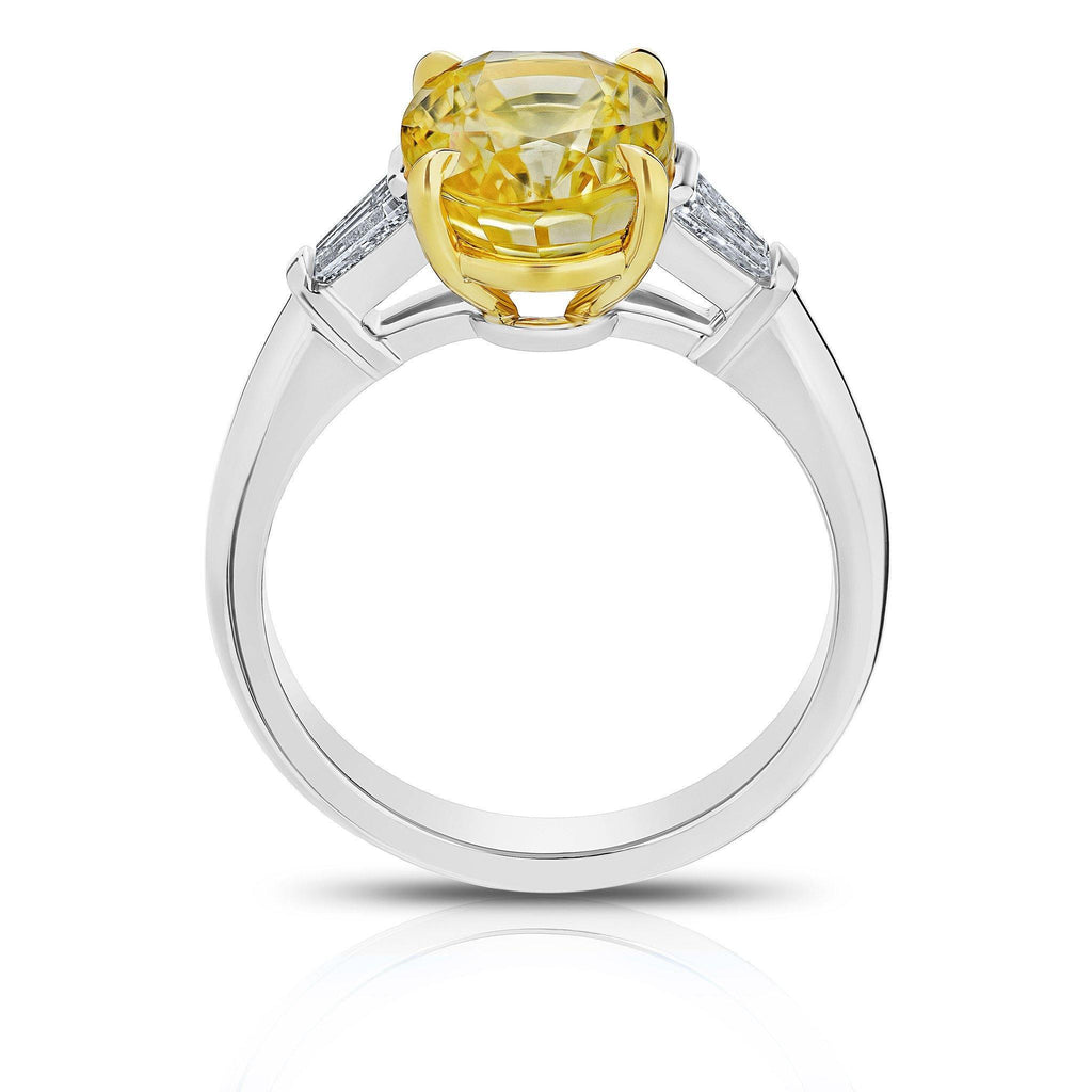 4.95 Carat Oval Yellow Sapphire Ring - David Gross Group