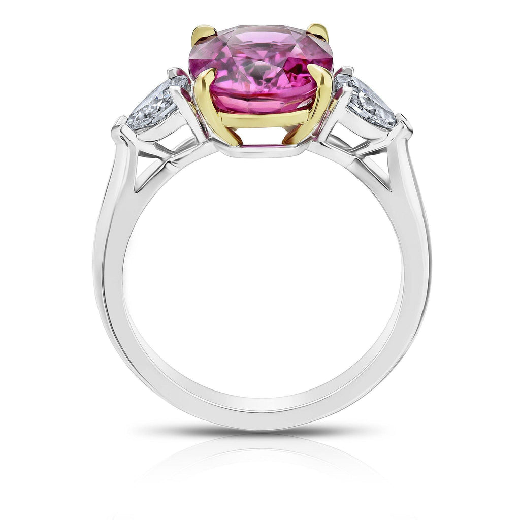 5.12 Carat Oval Pink Sapphire Ring - David Gross Group