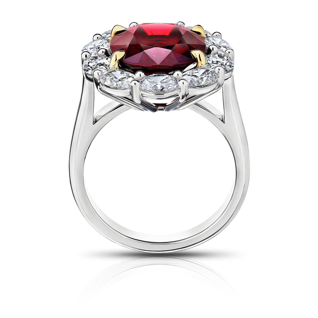 6.82 Carat Red Spinel Princess Diana Ring - David Gross Group