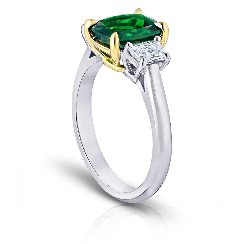 2.50 Carat Tsavorite Cushion Ring - David Gross Group