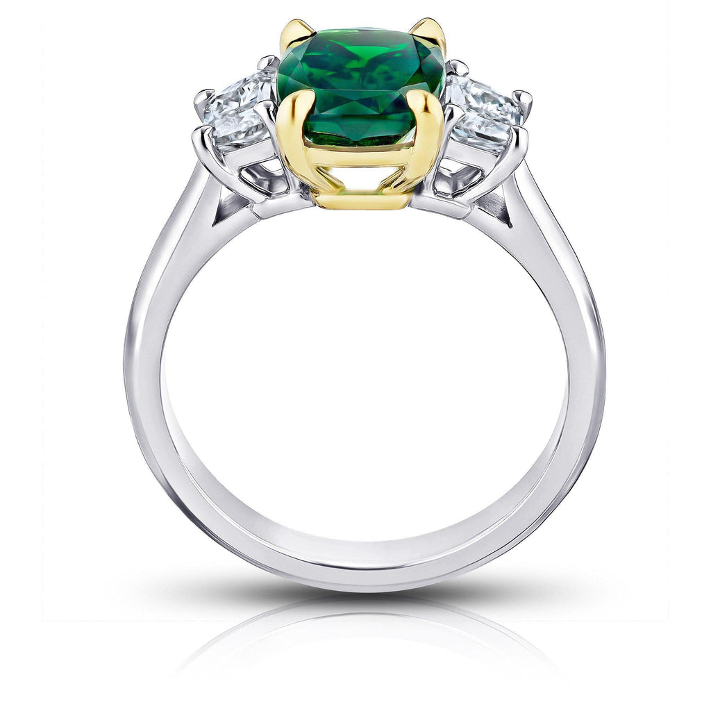 2.50 Carat Tsavorite Cushion Ring - David Gross Group
