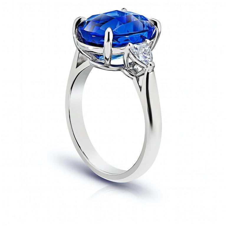 7.46 Carat Tanzanite Cushion Ring - David Gross Group