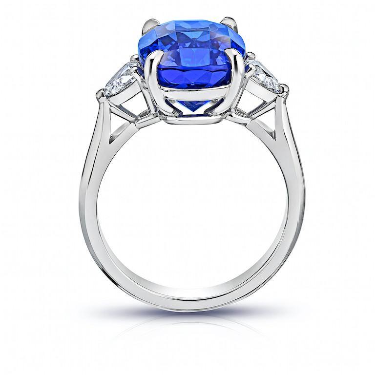 7.46 Carat Tanzanite Cushion Ring - David Gross Group