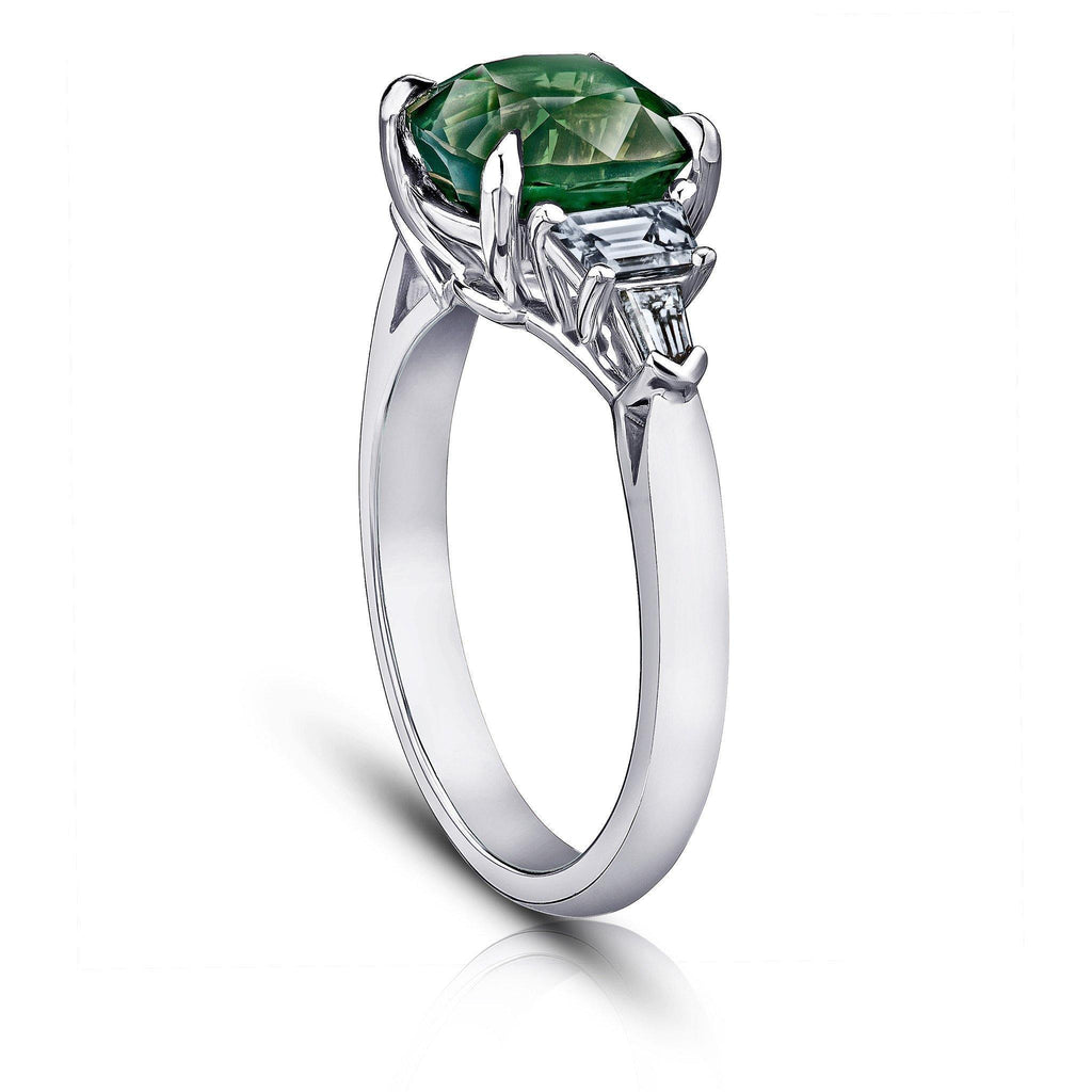 4.01 Carat Green Sapphire Ring - David Gross Group