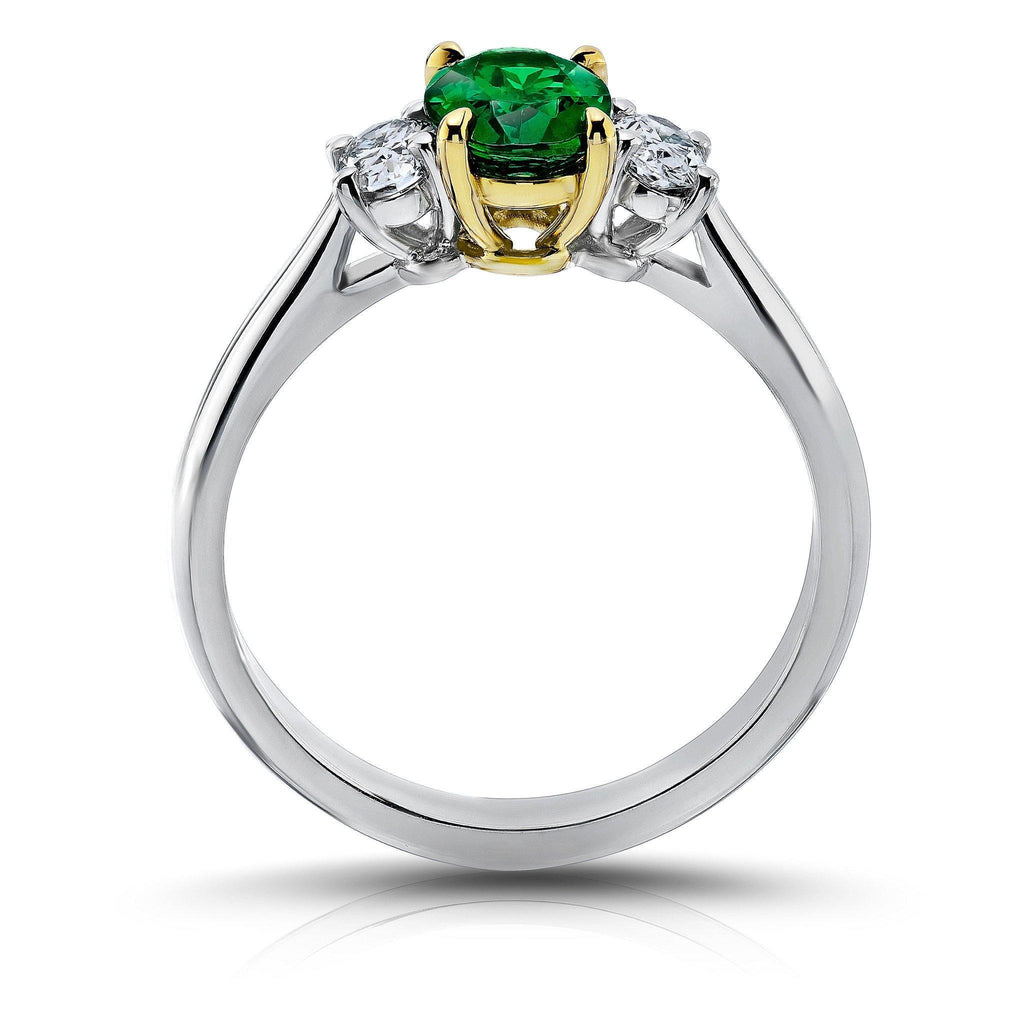 1.14 Carat Oval Green Tsavorite Ring - David Gross Group