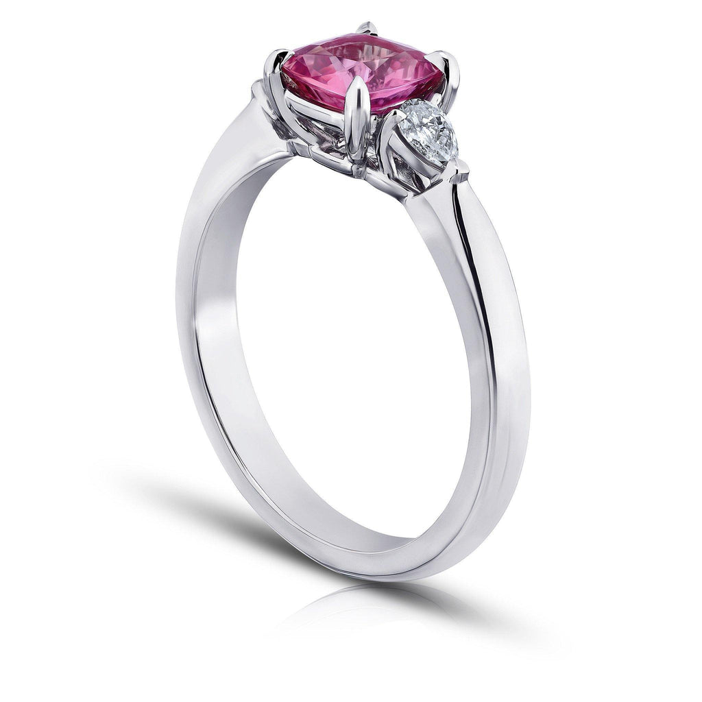 1.16 Carat Padparadscha sapphire and Diamond Ring - David Gross Group