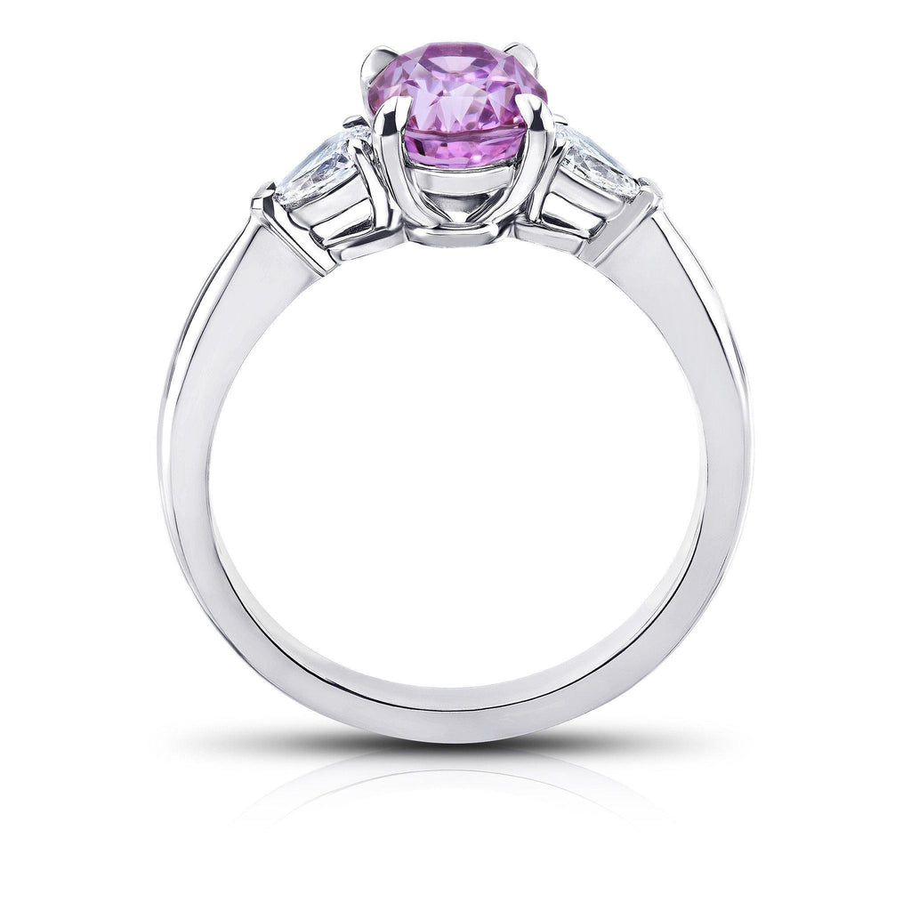 2.33 Carat Oval Light Pink Sapphire Ring - David Gross Group