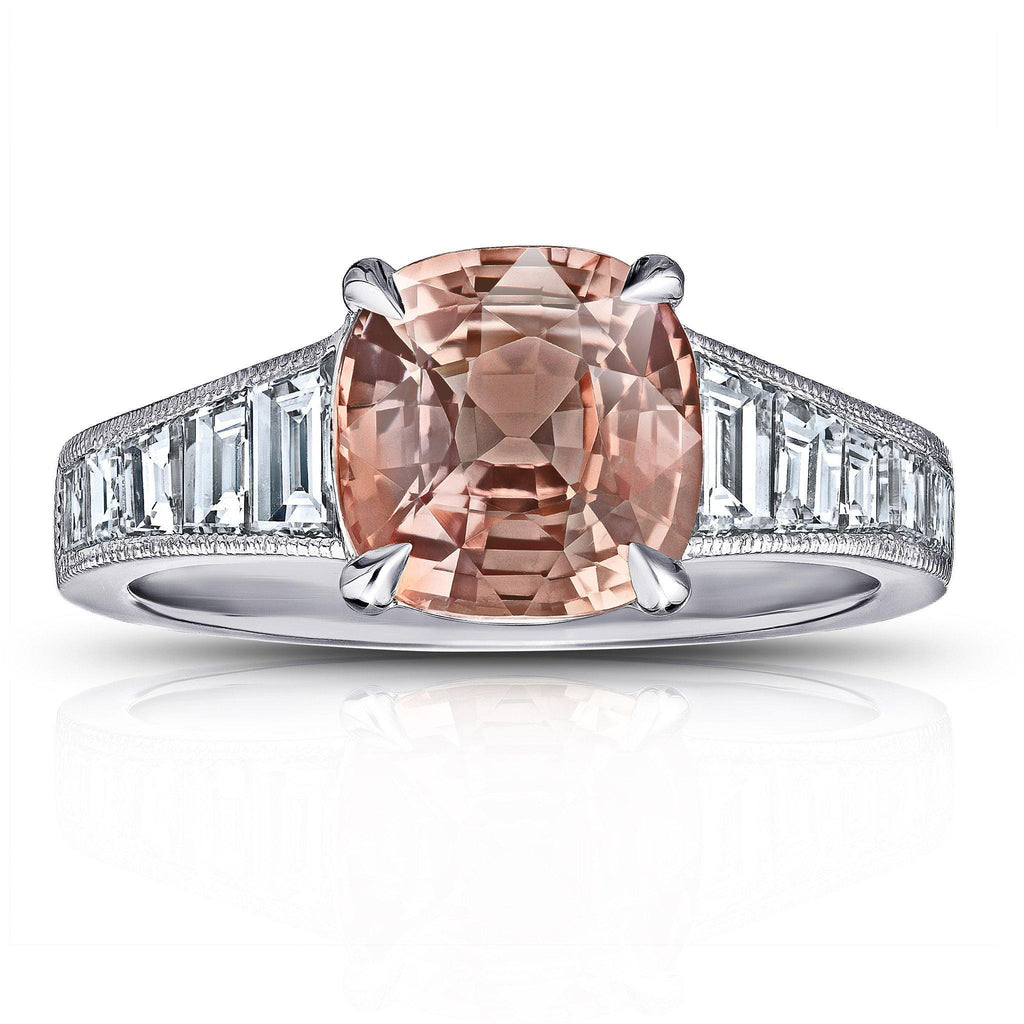 3.26 Carat Padparadscha Sapphire Ring