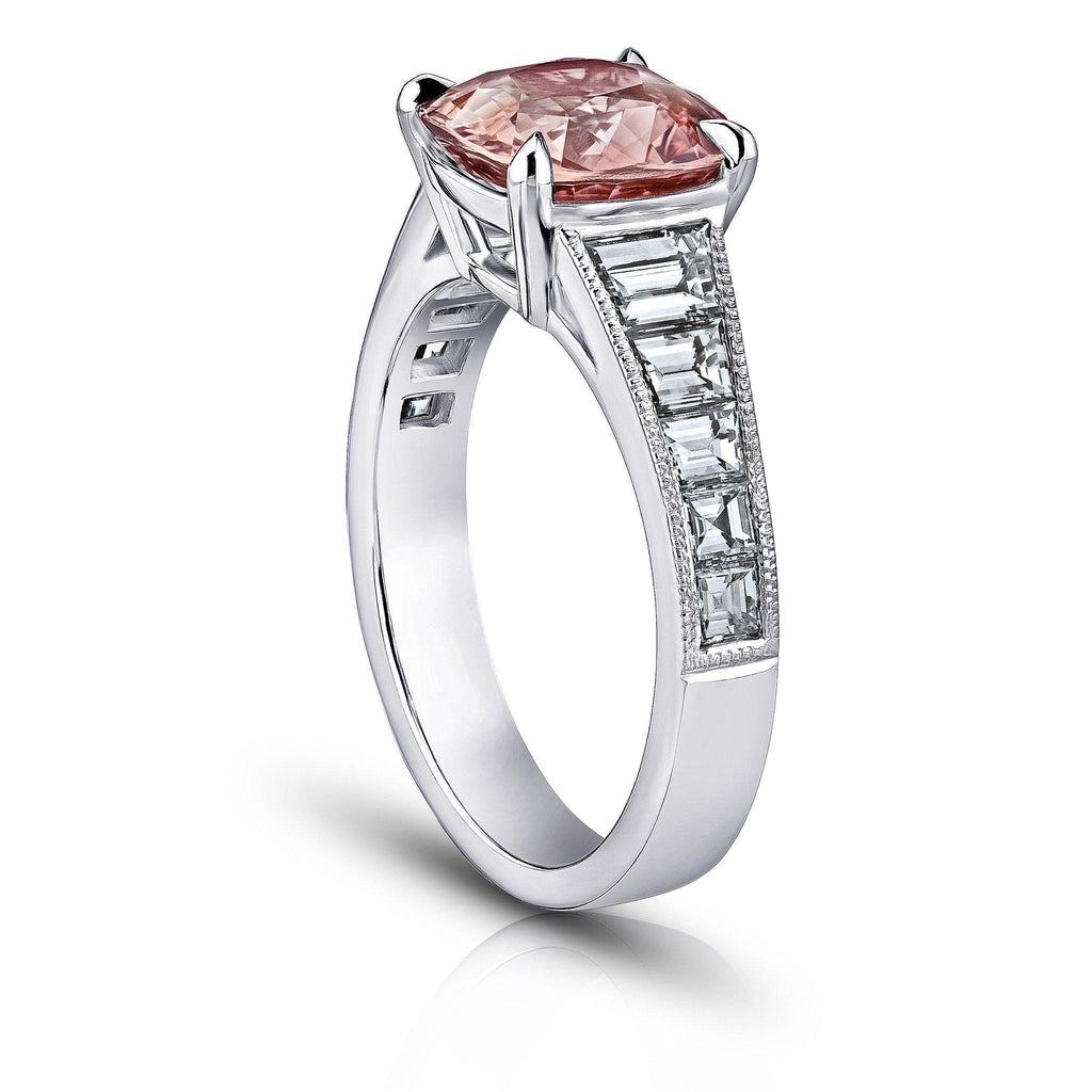 3.26 Carat Padparadscha Sapphire Ring - David Gross Group