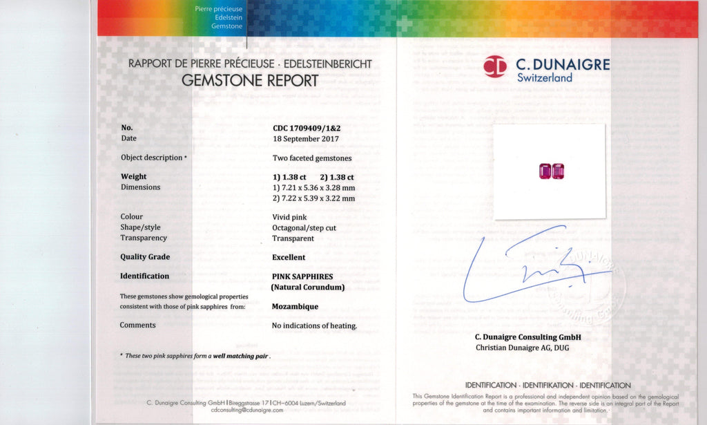 2.76 Carat Pink Sapphire and Diamond Halo Drop Earrings - David Gross Group