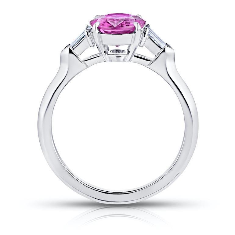 2.19 Carat Pink Oval Sapphire and Diamond Ring - David Gross Group