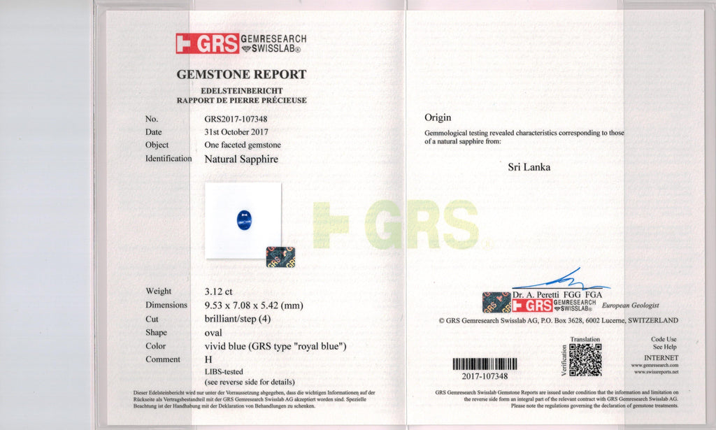 3.12 Carat Oval Blue Sapphire and Diamond Ring - David Gross Group