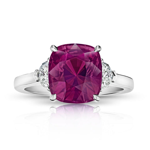 3.13 Carat Green and Pink Round Sapphire and Diamond Earrings