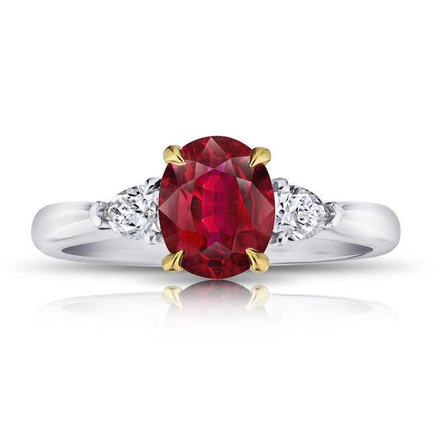 14.15 carat Oval Pink Natural No Heat Sapphire and Platinum Ring