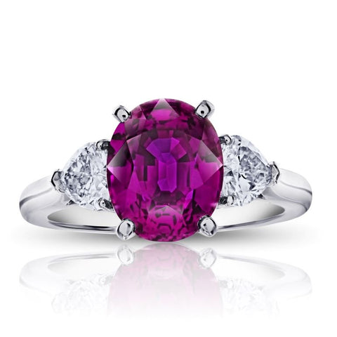 3.13 Carat Green and Pink Round Sapphire and Diamond Earrings