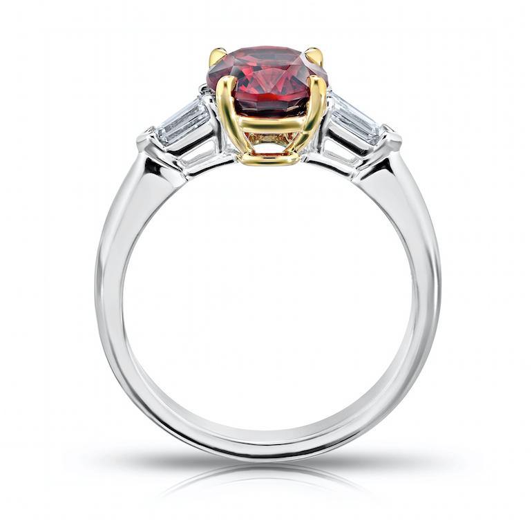 2.54 Carat Oval Red Spinel And Diamond Ring - David Gross Group