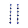 11.91 carat Asscher Blue Sapphire (H) and Diamond Platinum Earrings