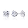 2.49 Carat Round White Diamonds and a Platinum Earrings