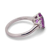 3.21 Carat Oval Pink Sapphire and Diamond Ring