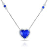 6.02 carat Heart Shaped Blue Sapphire Pendant