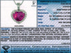 3.36 Carat Heart Pink Sapphire and Diamond Platinum Pendant