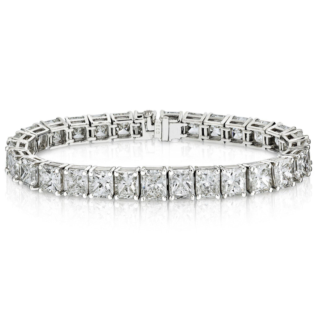 28.82 Carat Radiant Cut Diamond Platinum Bracelet - David Gross Group