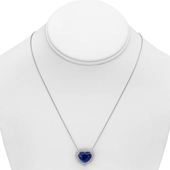 8.05 Carat Blue Heart Shape Sapphire Pendant - David Gross Group