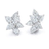 Magnificent Cluster Pear Shape Diamond Earrings - David Gross Group