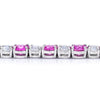 Pink Sapphire and Diamond Platinum Bracelet - David Gross Group