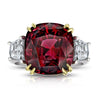 18.37 Carat Cushion Red Spinel and Diamond Ring - David Gross Group