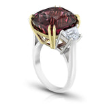 18.37 Carat Cushion Red Spinel and Diamond Ring - David Gross Group