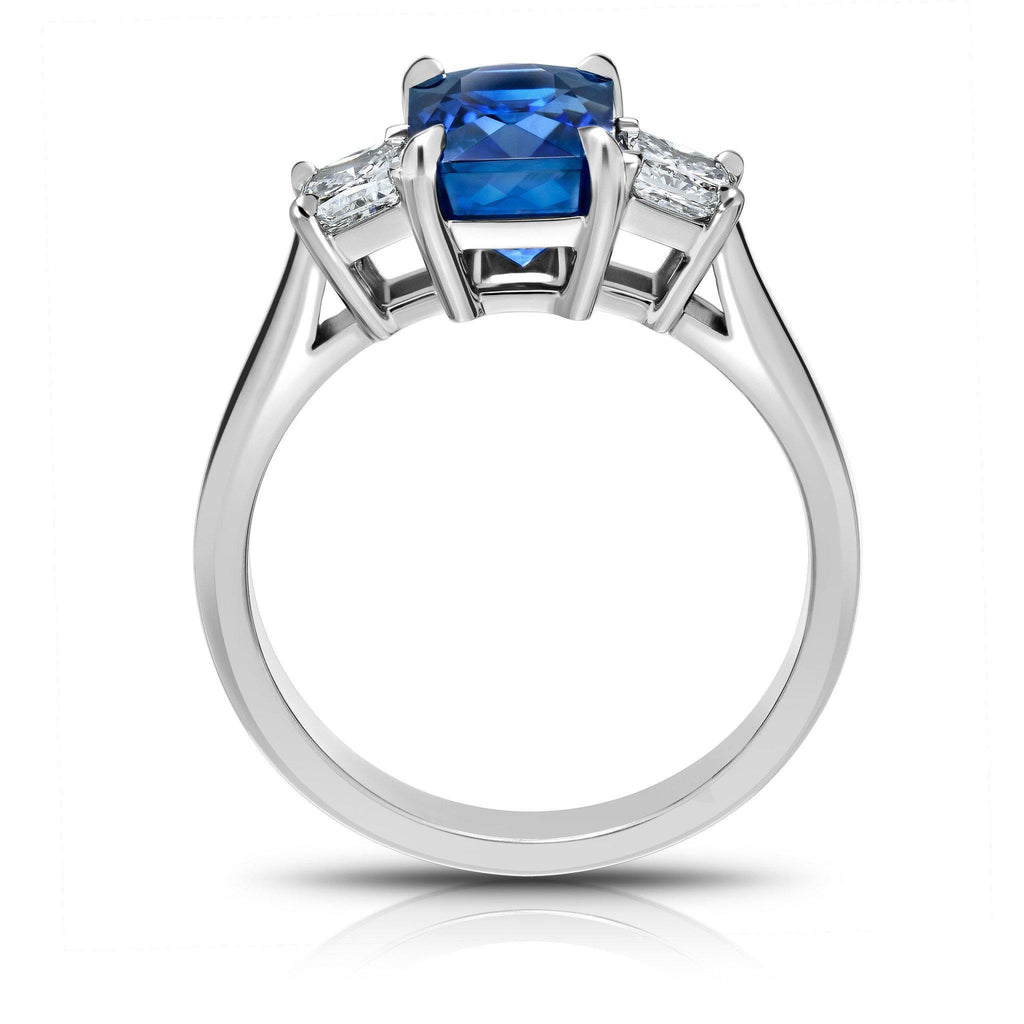 3.14 Carat Radiant Cut Blue Sapphire - David Gross Group