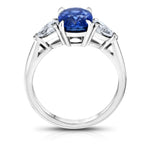 3.18 Carat Cushion Blue Sapphire Ring - David Gross Group