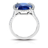 7.32 Carat Cushion Blue Sapphire Ring - David Gross Group