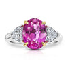 4.04 Carat Oval Pink Sapphire Ring - David Gross Group