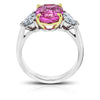 4.04 Carat Oval Pink Sapphire Ring - David Gross Group