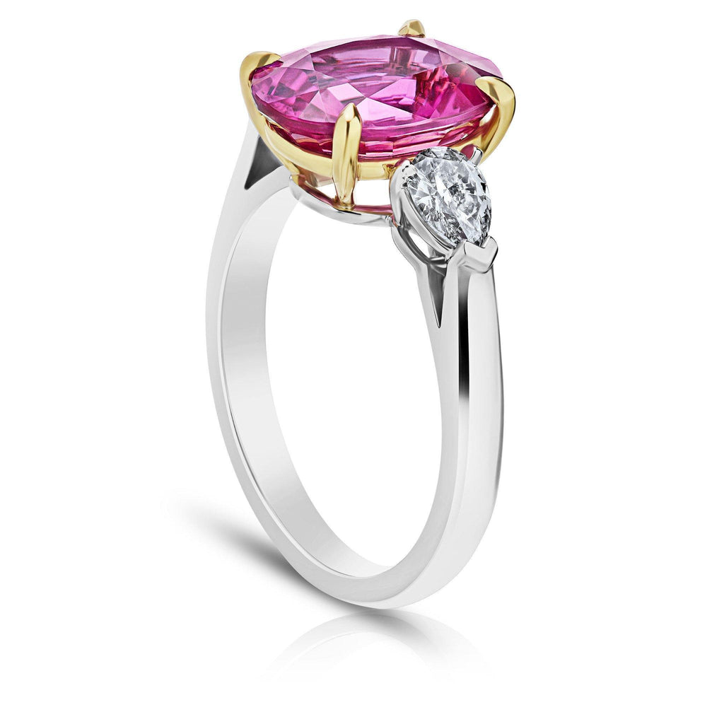 5.12 Carat Oval Pink Sapphire Ring - David Gross Group