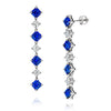 Blue Sapphire and Diamond Drop Earrings - David Gross Group