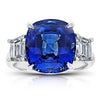 11.23 Carat Cushion Blue Sapphire Ring - David Gross Group