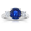 2.93 Carat Cushion Blue Sapphire Ring - David Gross Group