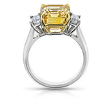 8.02 Carat Emerald Cut Yellow Sapphire Ring - David Gross Group