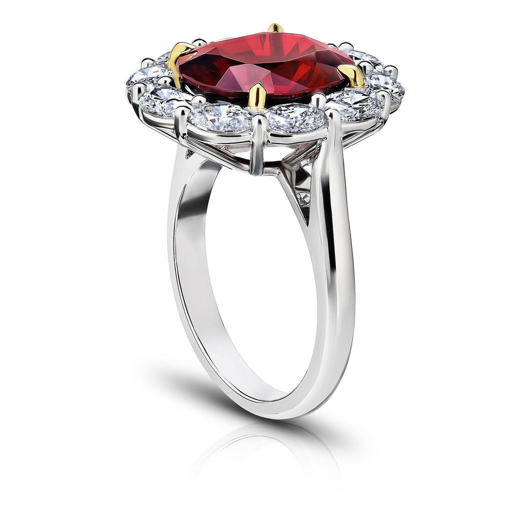 6.82 Carat Red Spinel Princess Diana Ring - David Gross Group