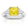 3.09 Carat Radiant Yellow Sapphire Ring - David Gross Group