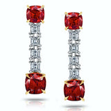 2.01 Carat Ruby and Diamond Drop Earrings - David Gross Group