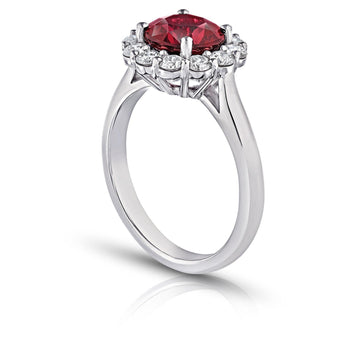 2.11 Carat Round Red Spinel Ring - David Gross Group