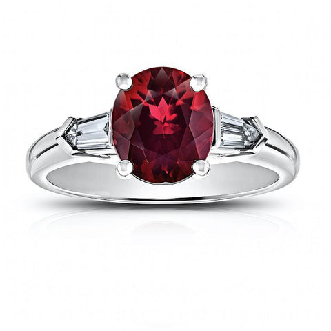 15.13 Carat Oval Red Spinel and Diamond Ring