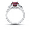 2.19 Carat Oval Red Spinel Platinum Ring - David Gross Group